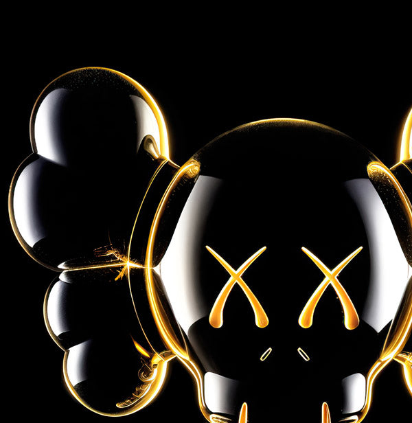 24k Black Shiny Transparent Kaws
