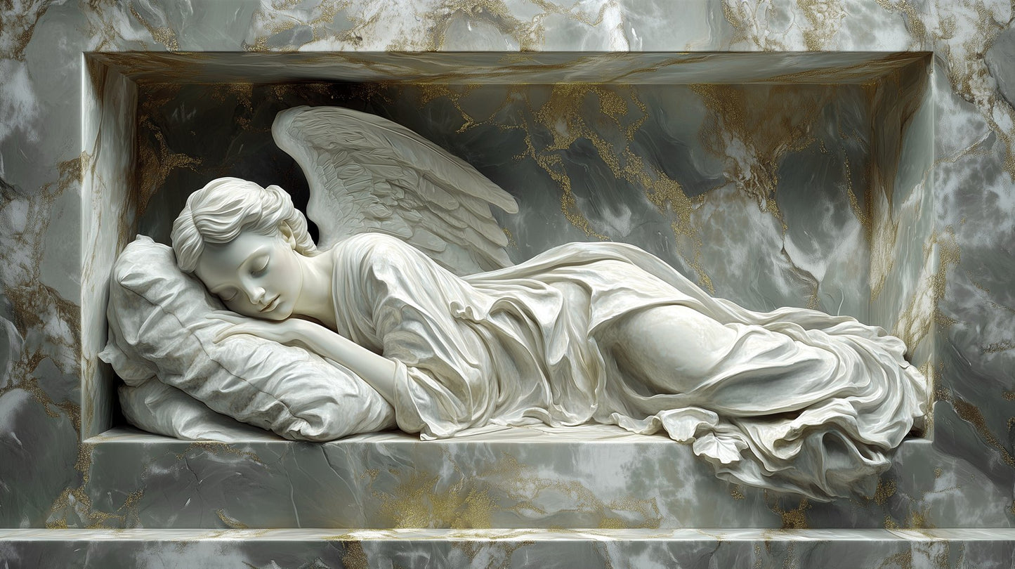 Marble Angel Sleeping
