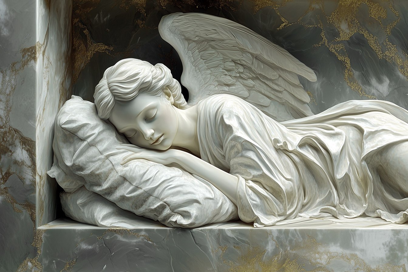 Marble Angel Sleeping