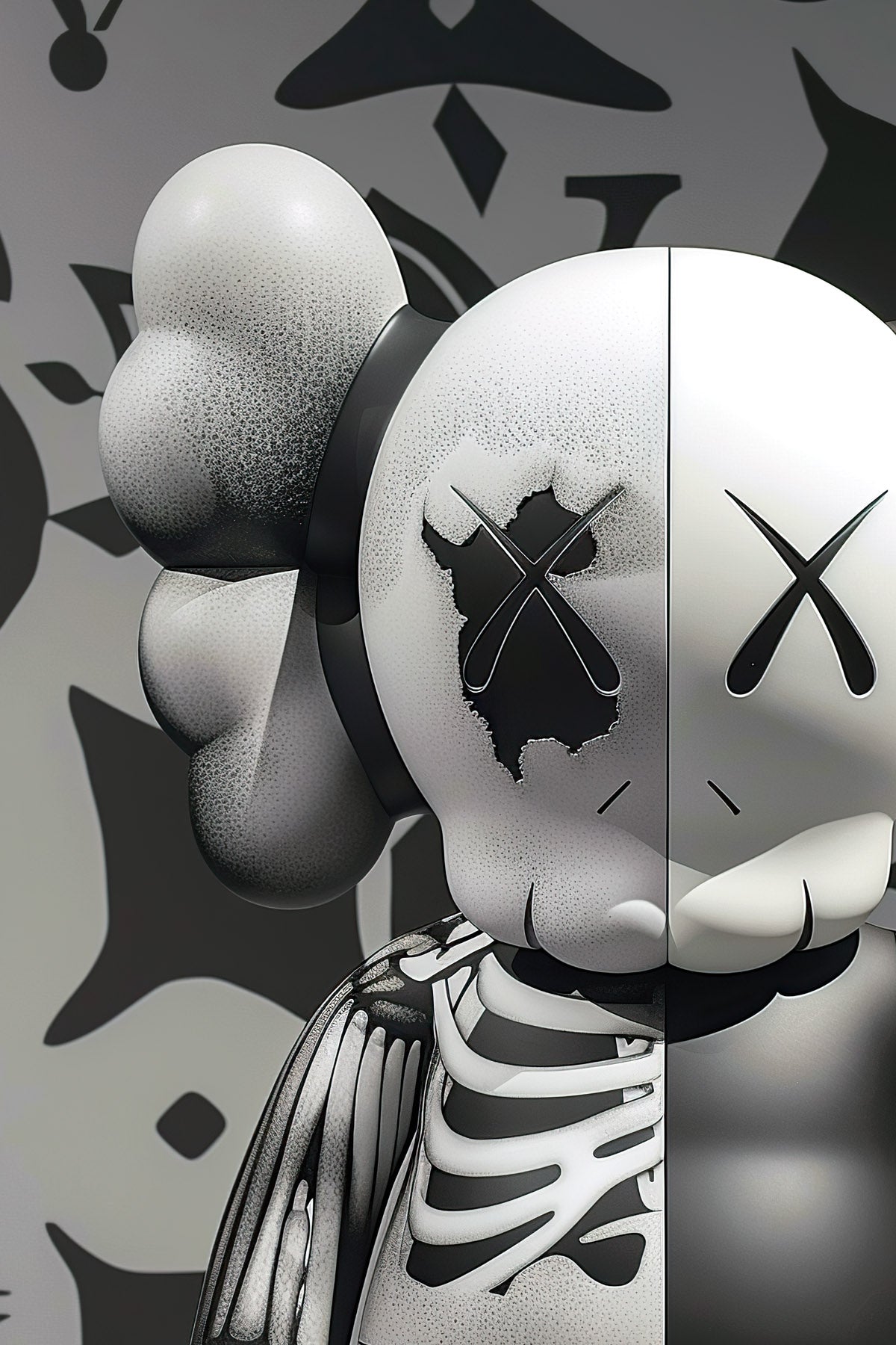 Skeleton Black Kaws