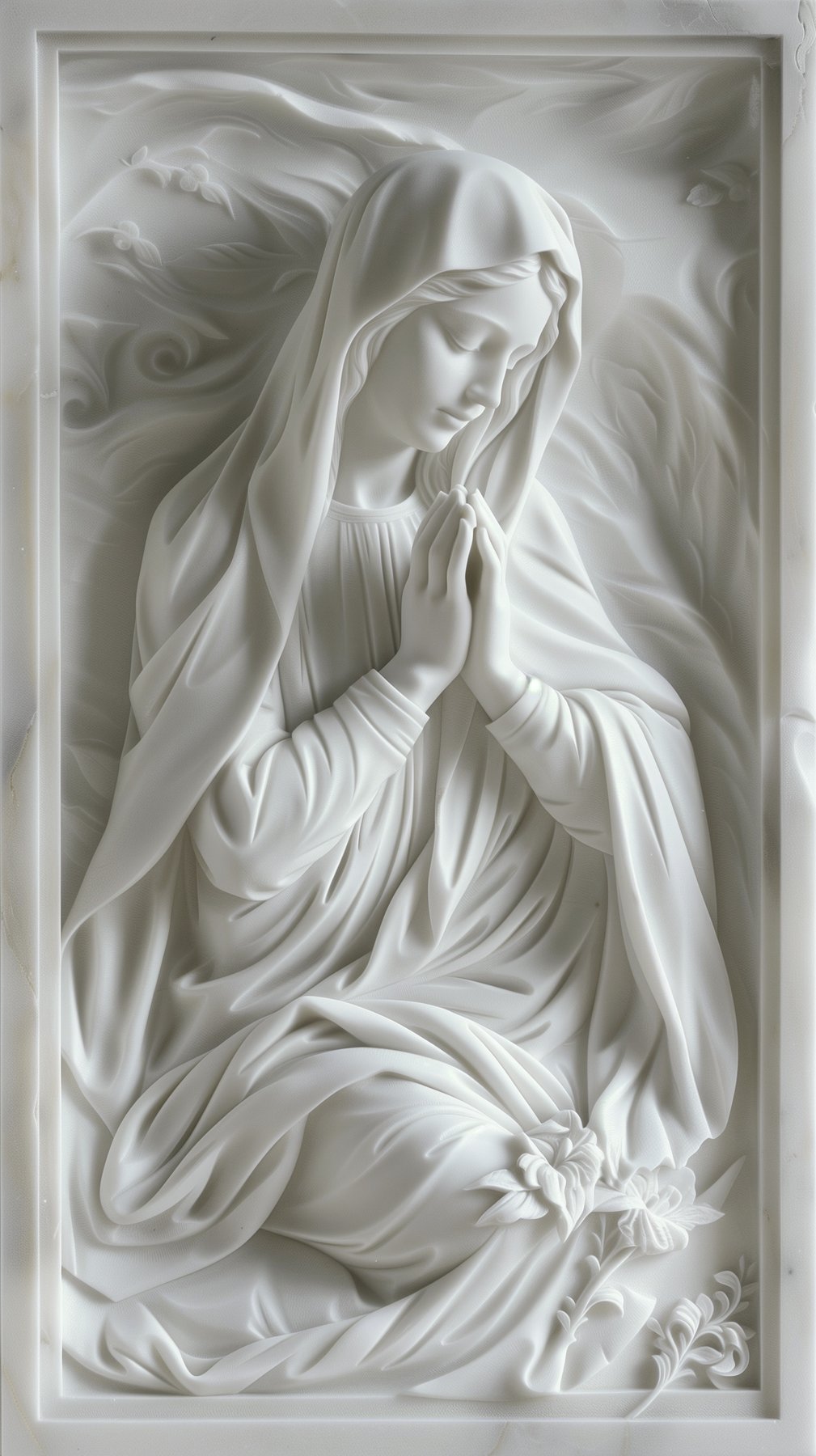 Marble Madonna Pray 1