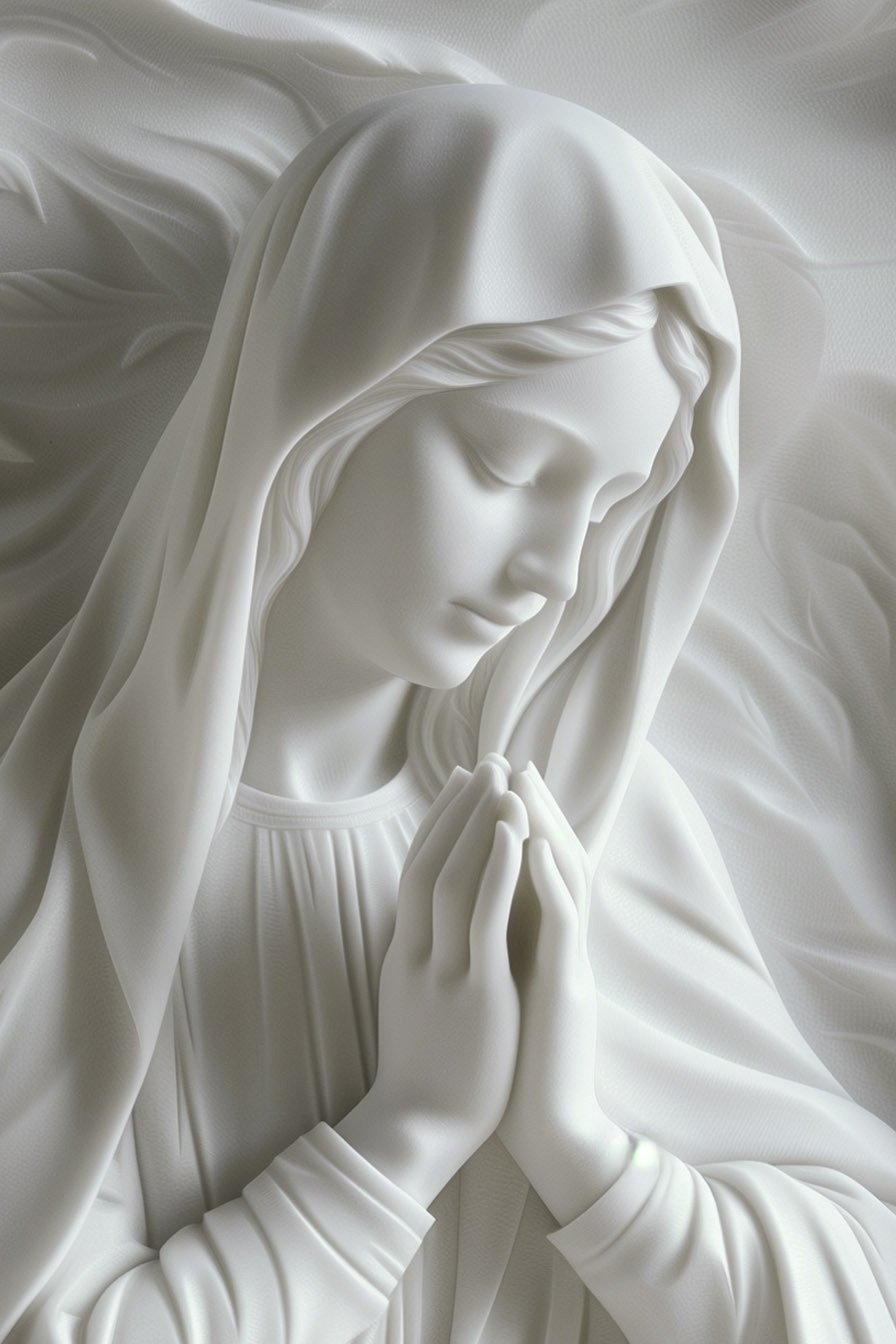 Marble Madonna Pray 1