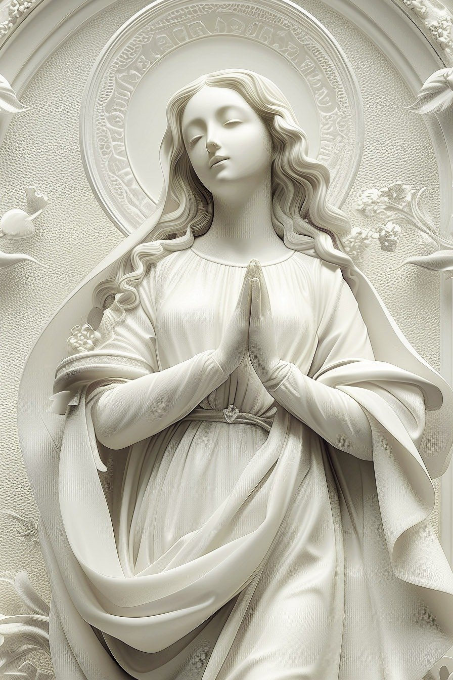 Madonna Marble Relief 9