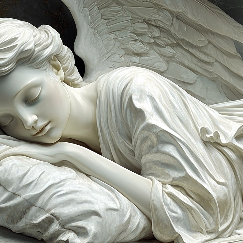 Marble Angel Sleeping