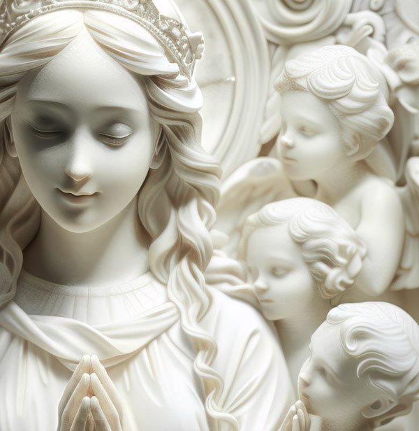 Madonna & Angels Bas-relief 3