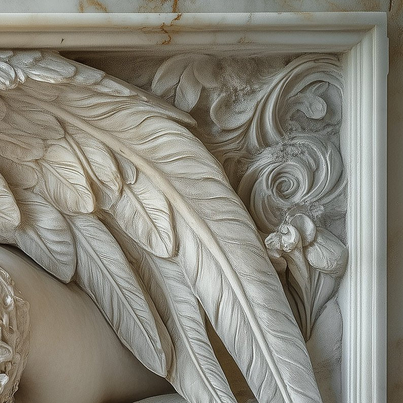 Sweet Marble Angel Sleeping