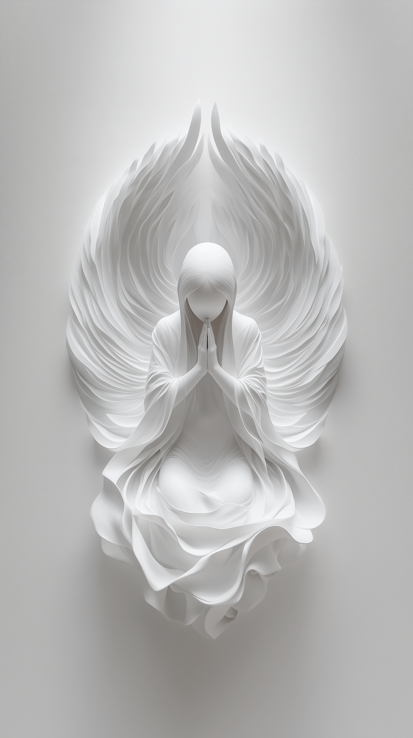White Origami Abstract Angel