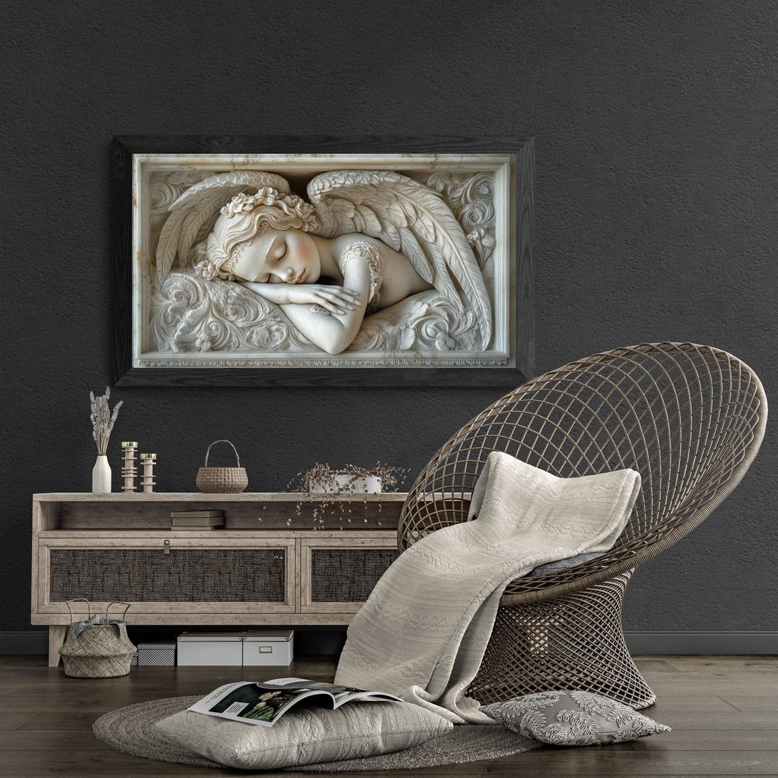 Sweet Marble Angel Sleeping