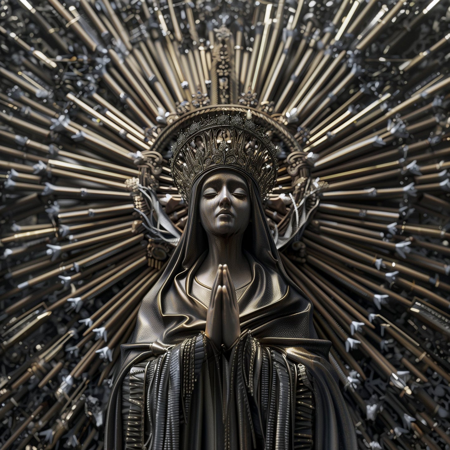 Crowned Madonna Metal