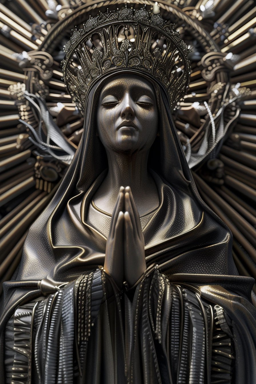 Crowned Madonna Metal
