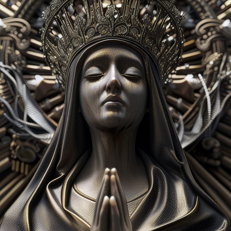 Crowned Madonna Metal
