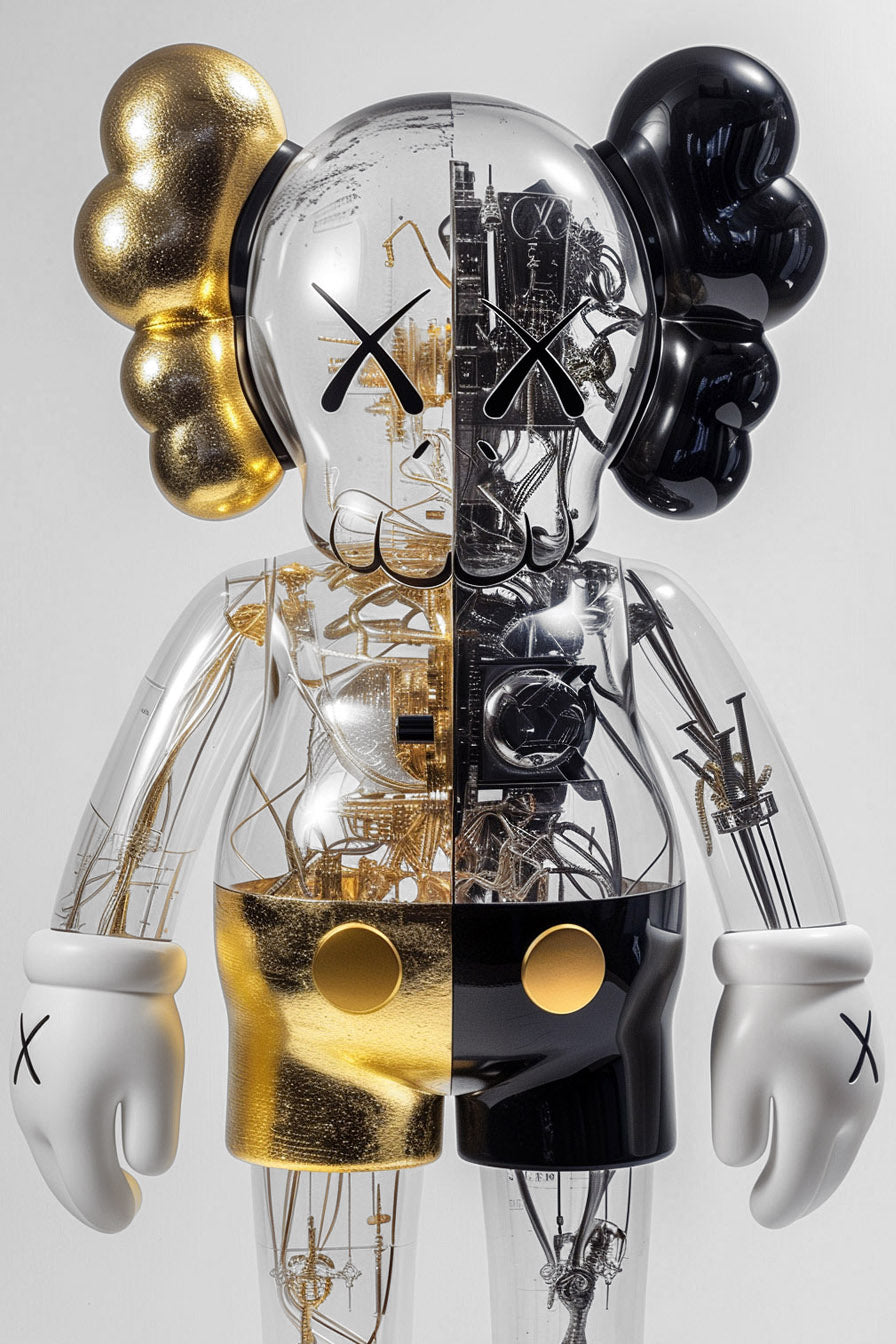 Transparent Gold Circuit Kaws