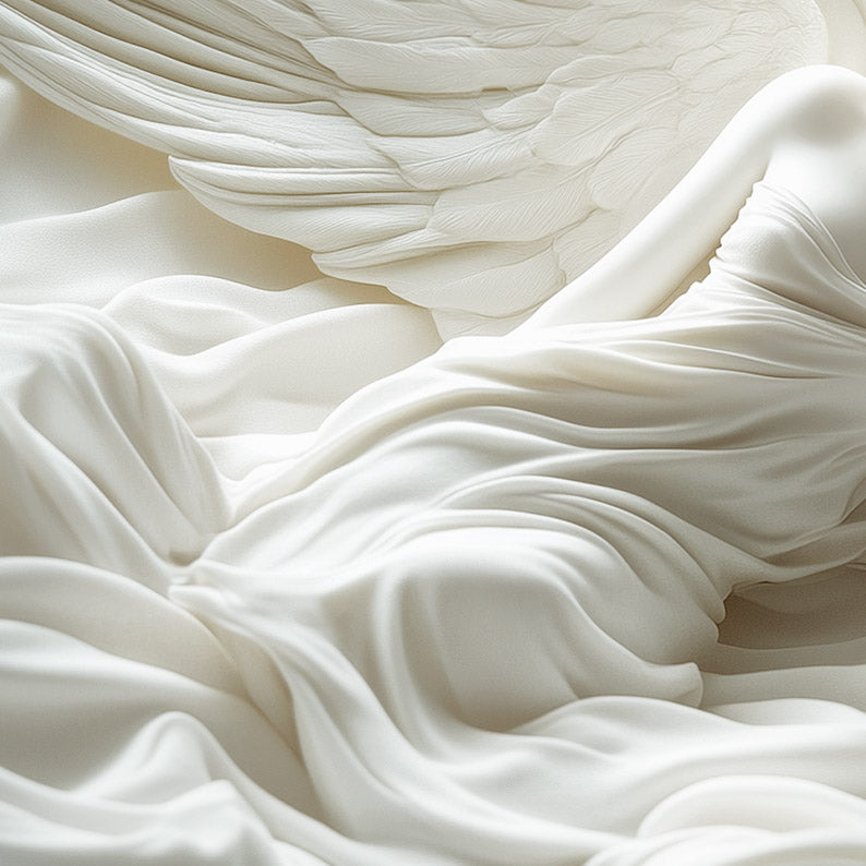 Angel White Silk Sleeping