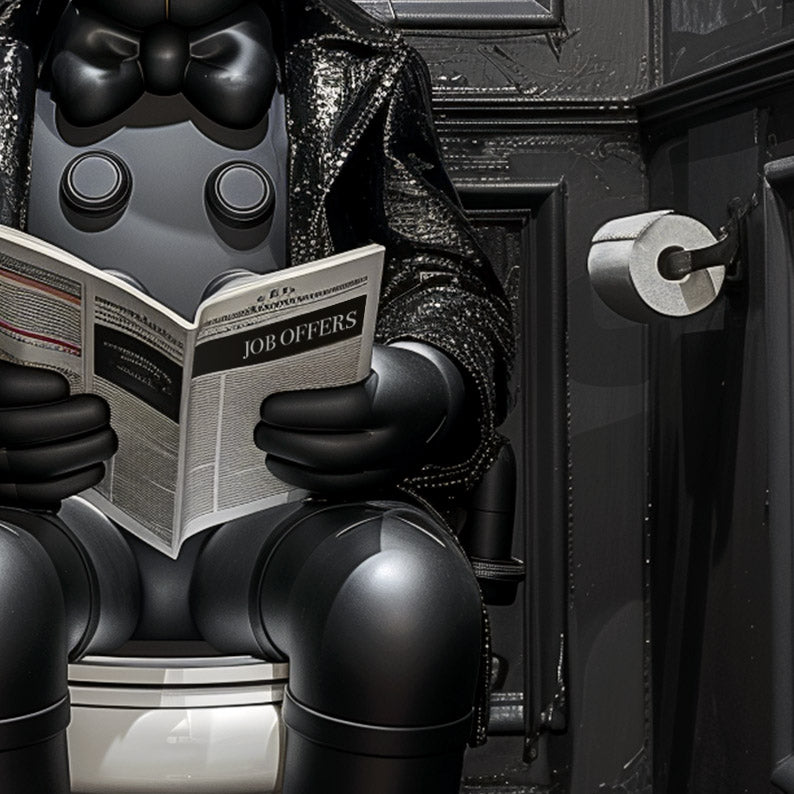 Gentleman Kaws Black Toilette