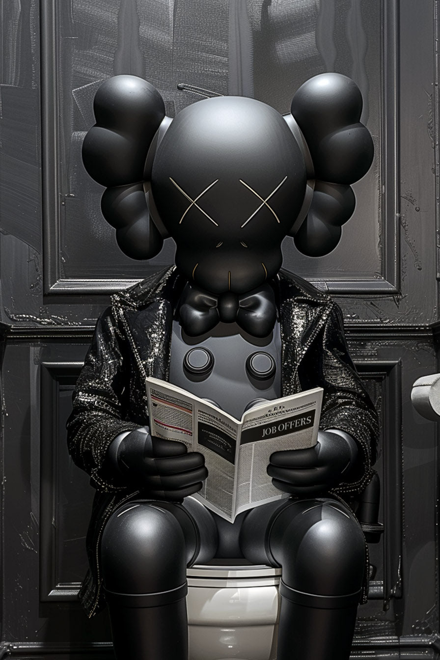 Gentleman Kaws Black Toilette