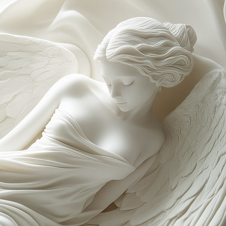 Angel White Silk Sleeping