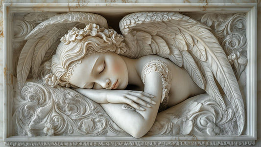 Sweet Marble Angel Sleeping