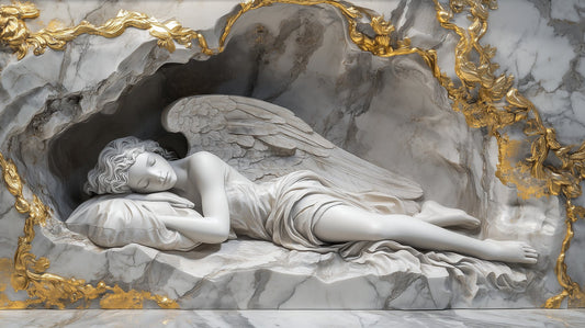 Sleeping Angel Carrara Gold