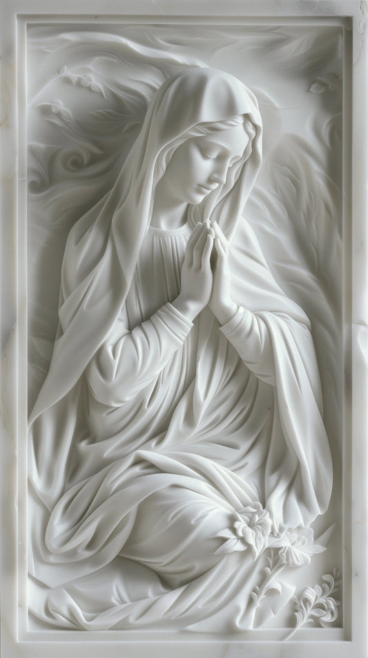 Marble Madonna Pray 1