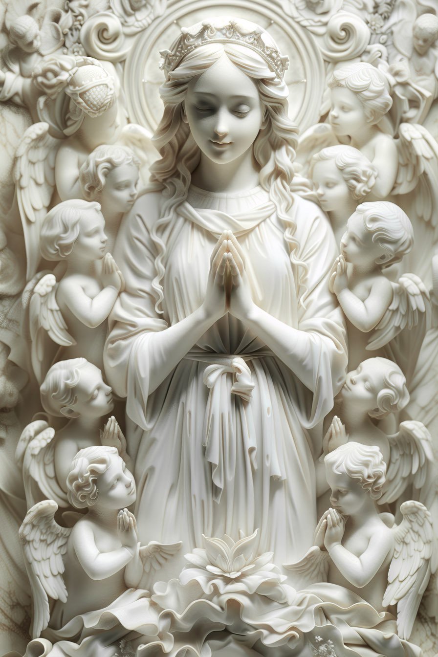 Madonna & Angels Bas-relief 3