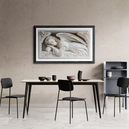 Sleeping Angel White Marble