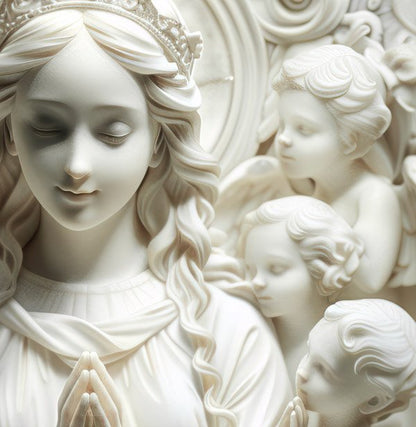 Madonna & Angels Bas-relief 3