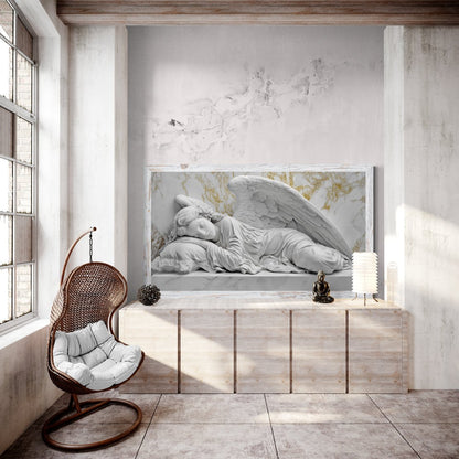 Sleeping Angel White Marble 2