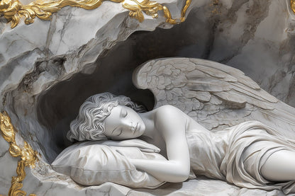Sleeping Angel Carrara Gold