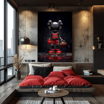 Nba Bulls Red Kaws