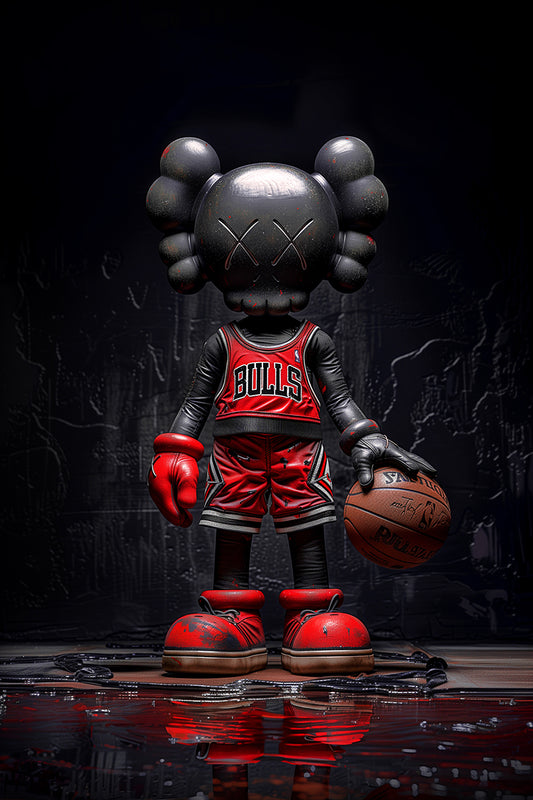 Nba Bulls Red Kaws