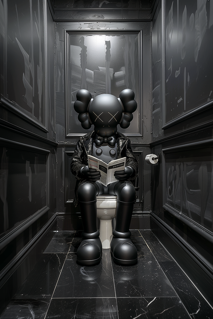 Gentleman Kaws Black Toilette