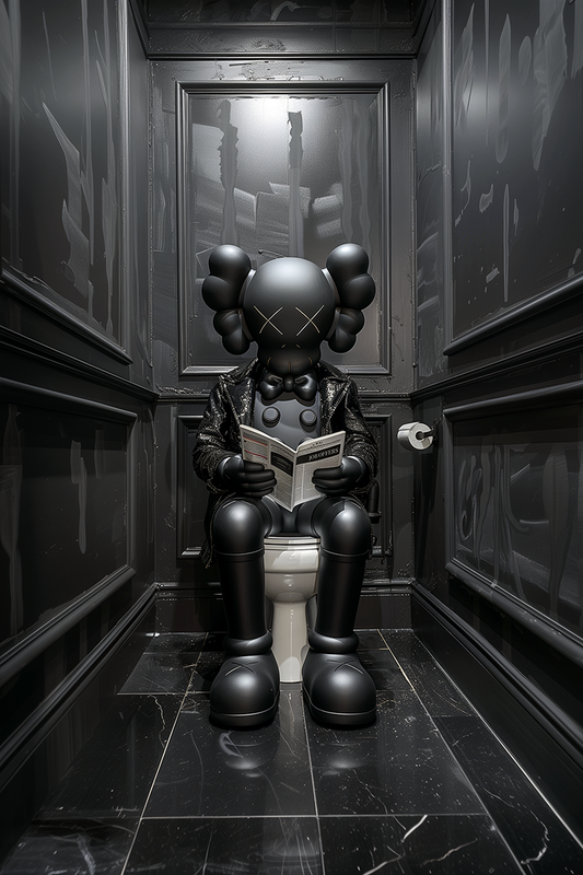 Gentleman Kaws Black Toilette