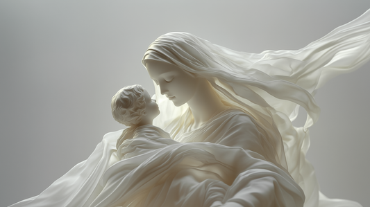 Silk Madonna with Child Eternal Love