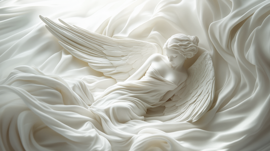 Angel White Silk Sleeping