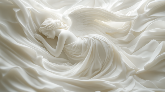 Angel White Silk Sleeping 2