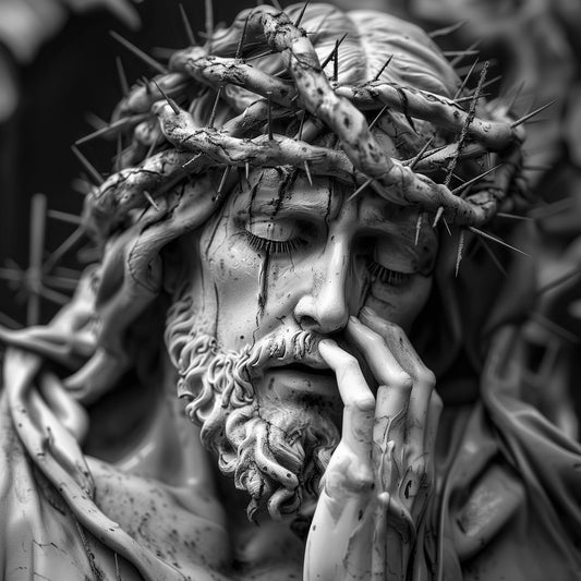 Black&White Jesus Crown of Thorns