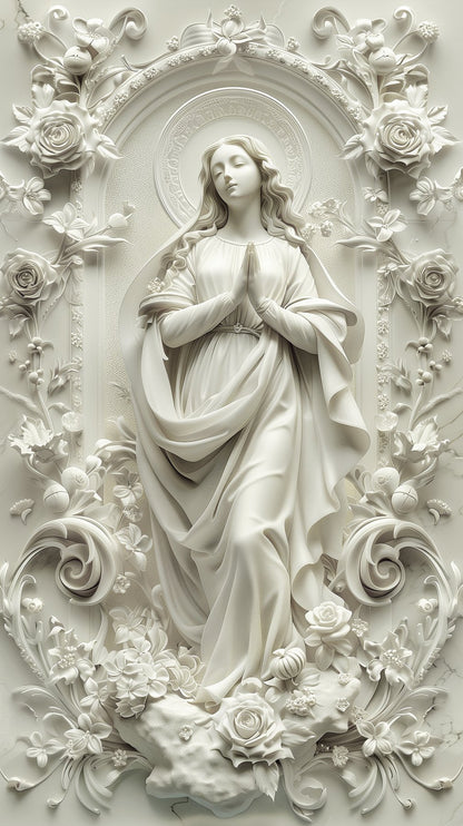 Madonna Marble Relief 9
