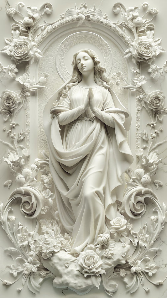 Madonna Marble Relief 9