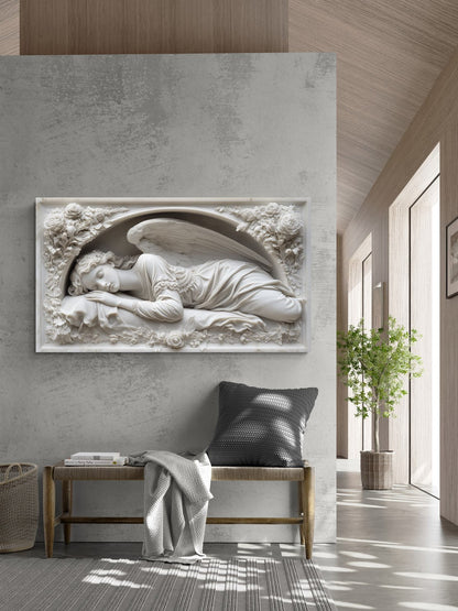 Sleeping Angel White Marble 3