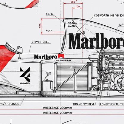 Senna McLaren MP4/8 Technical Study